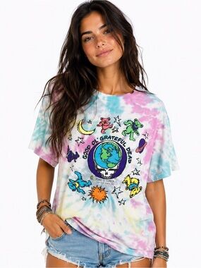Grateful Dead Good Ol’ Grateful Dead Tie Dye Graphic Tee Ripple Junction Medium